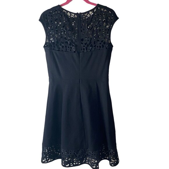 Ralph Lauren Midi Fit & Flare Dress Womens‎ Size 8 M Black Sleeveless Cocktail - Picture 3 of 13